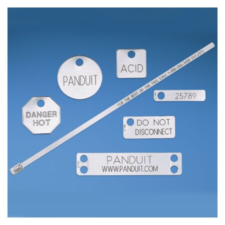Panduit Marker Plate, Aluminum, 4 Hole, 3.37" x MMP337W53-MAL-4